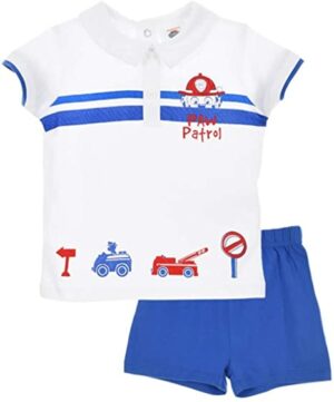 Ensemble Short et Polo Pat' Patrouille bébé garçon Blanc/Bleu